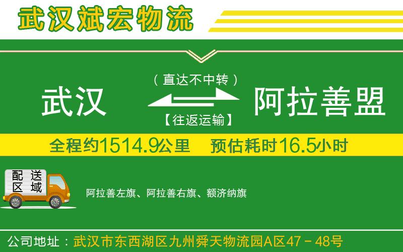 武漢到阿拉善盟物流公司