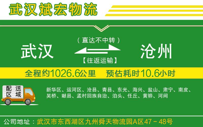 武漢到滄州物流專線