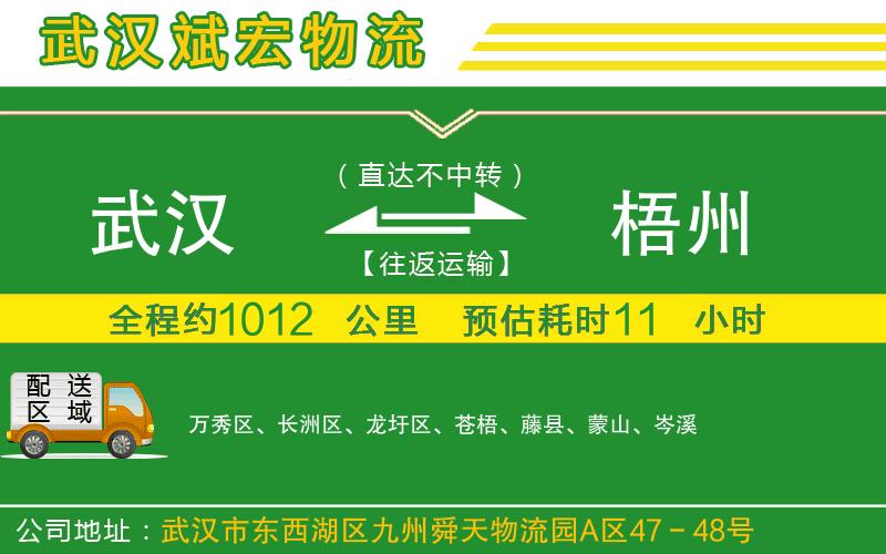 武漢到梧州物流公司