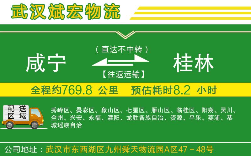 咸寧到桂林物流公司