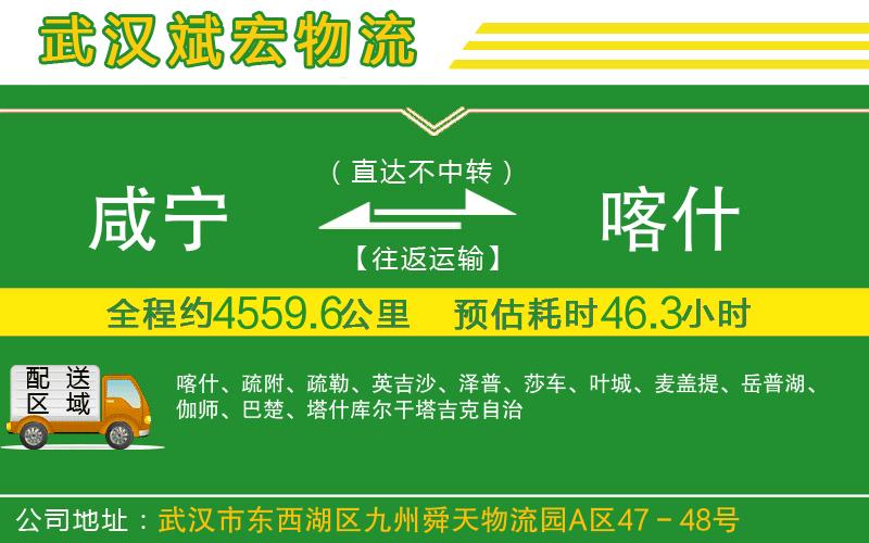 咸寧到喀什物流公司