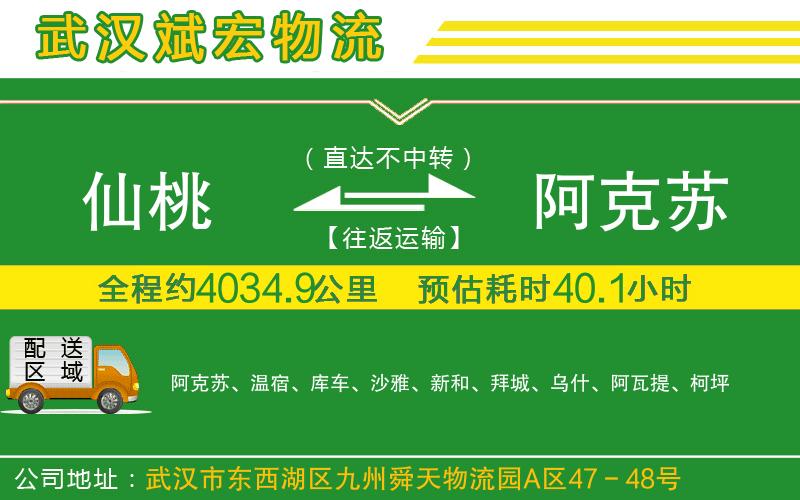 仙桃到阿克蘇物流公司