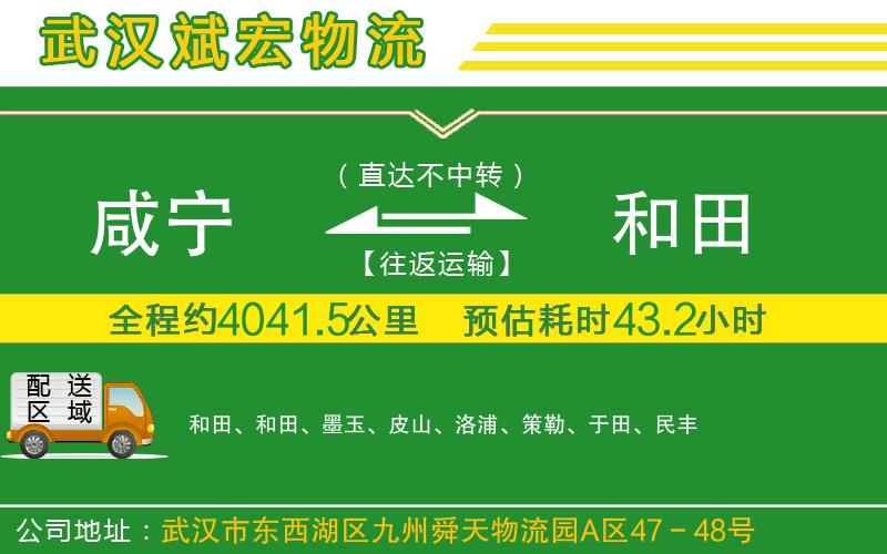 咸寧到和田物流公司