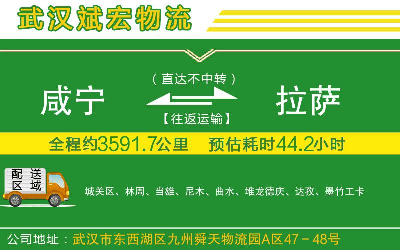 咸寧到拉薩物流公司