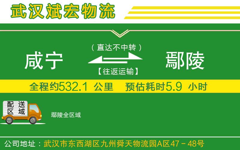 咸寧到鄢陵物流公司