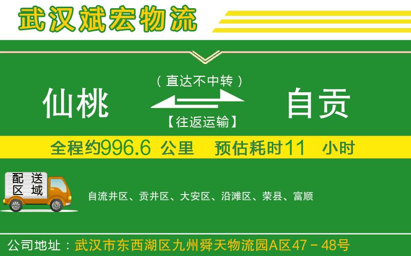 仙桃到自貢物流公司