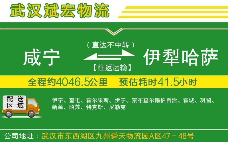 咸寧到伊犁哈薩克自治州物流公司