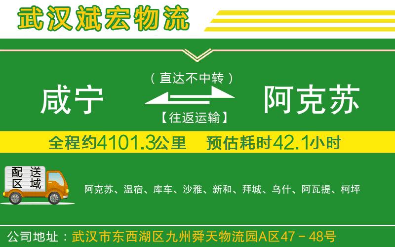 咸寧到阿克蘇物流公司