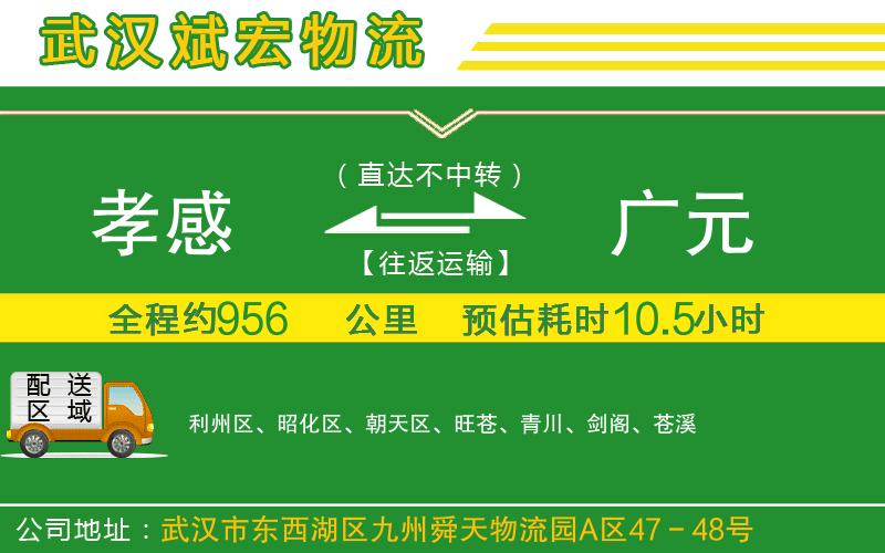 孝感到廣元物流公司