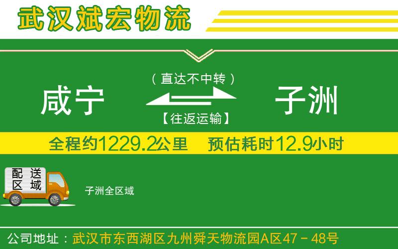 咸寧到子洲物流公司