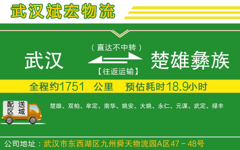 武漢到楚雄彝族自治州物流公司