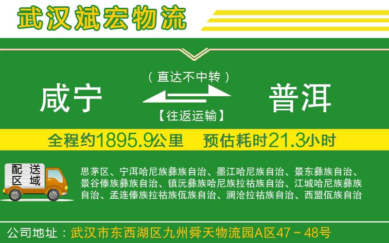 咸寧到普洱物流公司