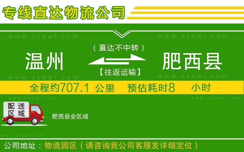 溫州到肥西縣物流專(zhuān)線