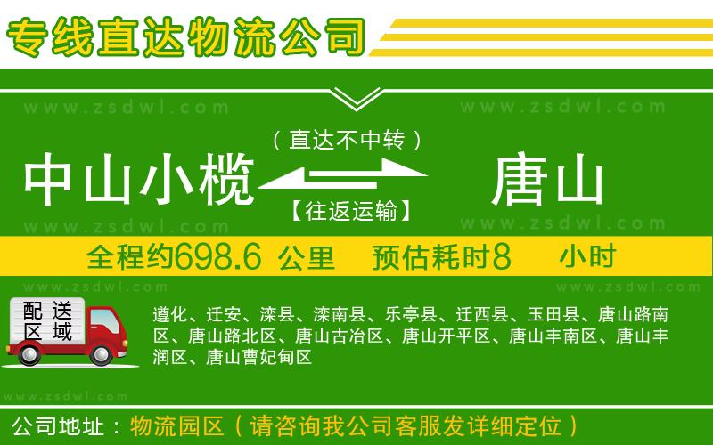 中山小欖到唐山物流專線