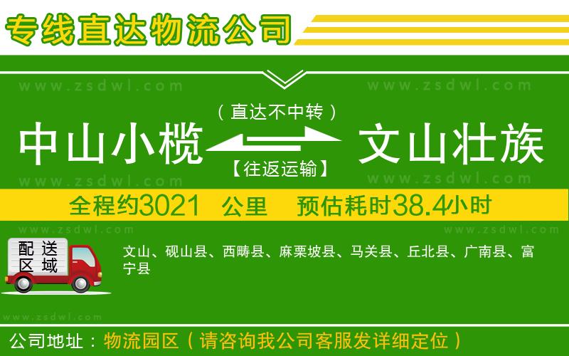 中山小欖到文山壯族苗族自治州物流專(zhuān)線