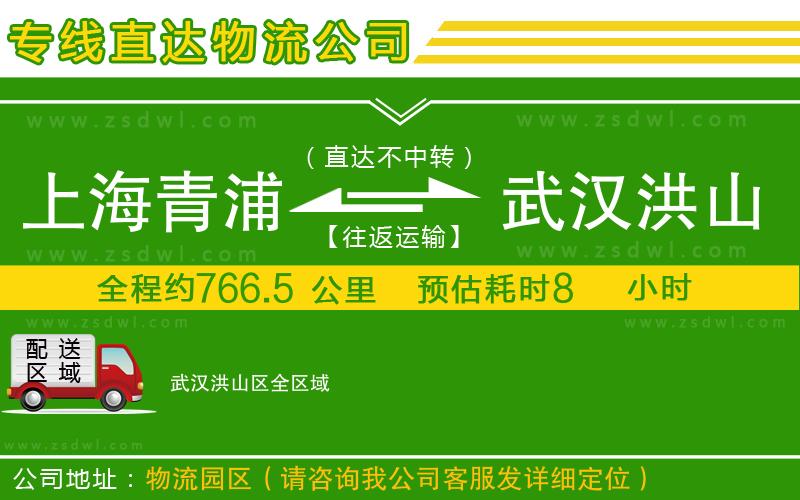 上海青浦區(qū)到武漢洪山區(qū)物流公司