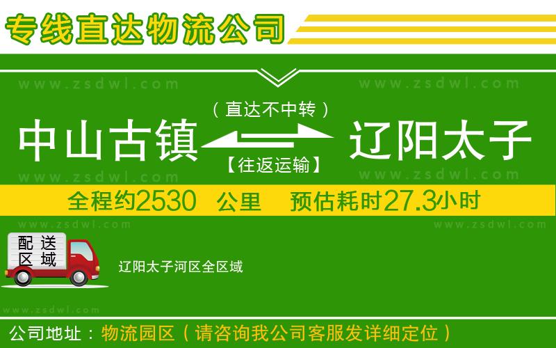 中山古鎮(zhèn)到遼陽太子河區(qū)物流公司