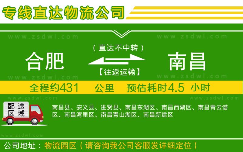 合肥到南昌物流公司