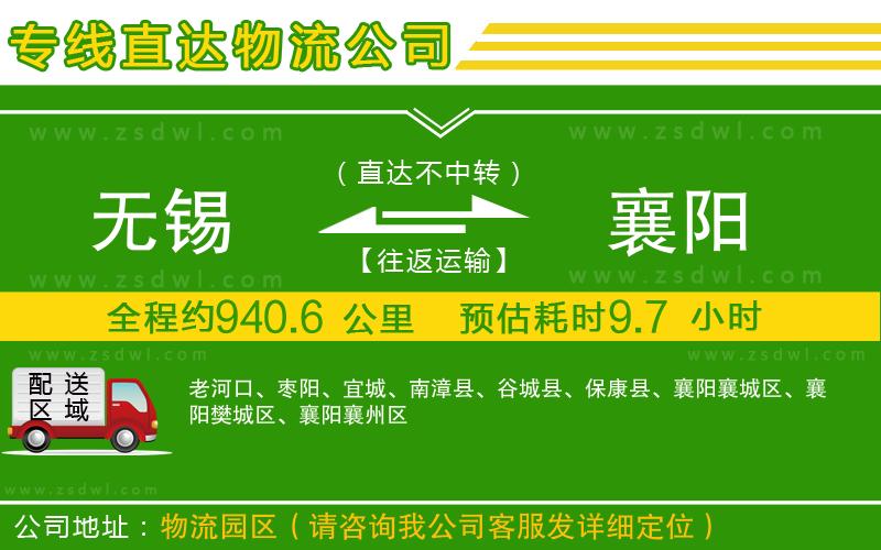 無錫到襄陽物流公司