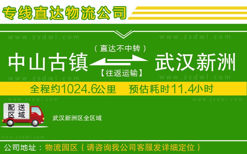 中山古鎮(zhèn)到武漢新洲區(qū)物流專線