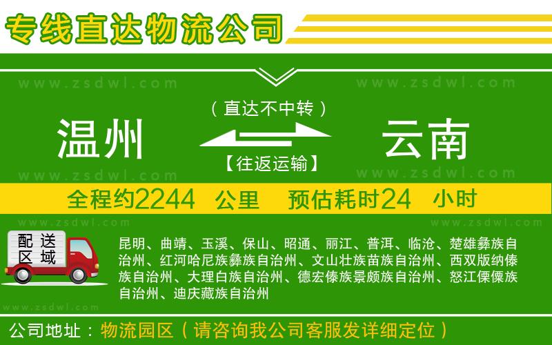 溫州到云南物流專線