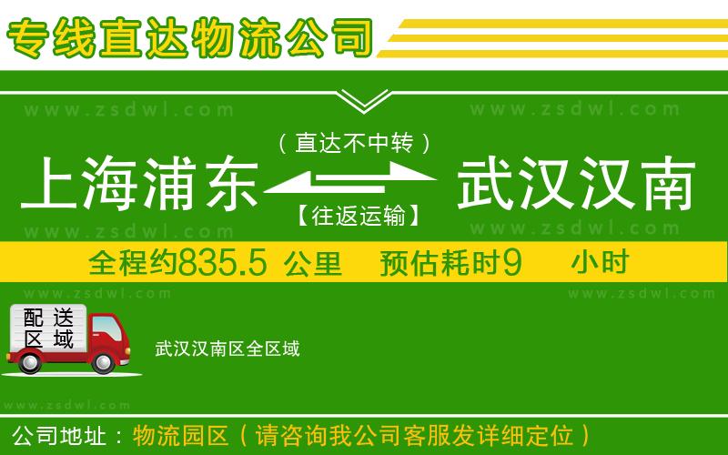 上海浦東區(qū)到武漢漢南區(qū)物流公司