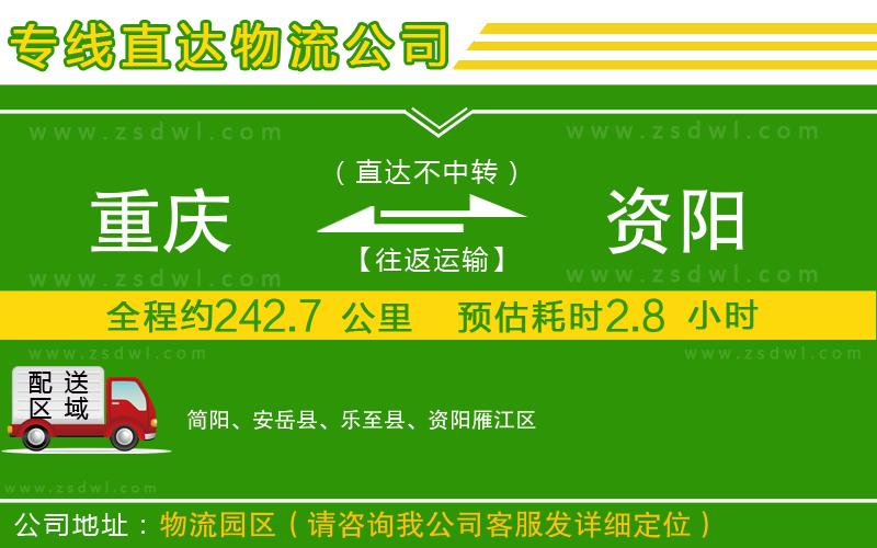 重慶到資陽物流專線