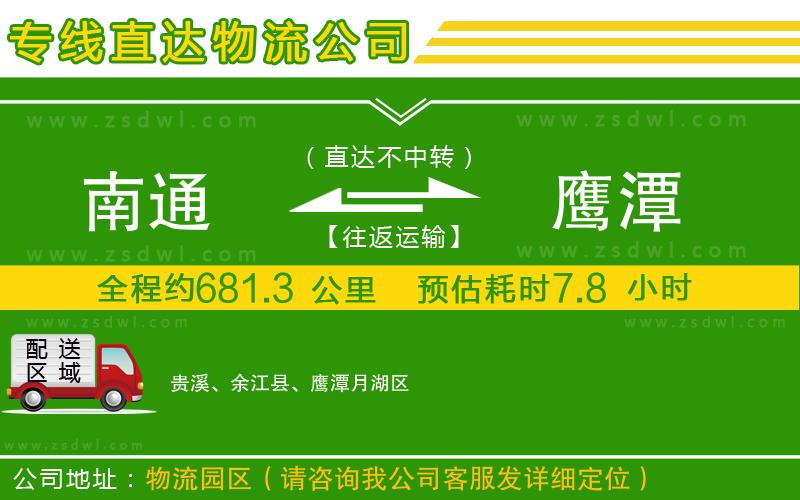 南通到鷹潭物流公司