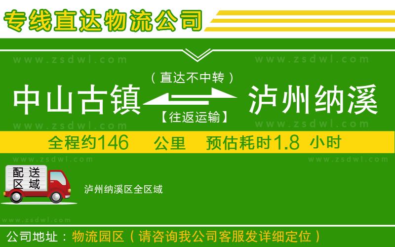 中山古鎮(zhèn)到瀘州納溪區(qū)物流公司
