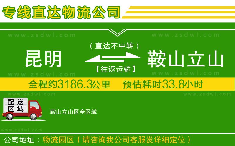 昆明到鞍山立山區(qū)物流公司