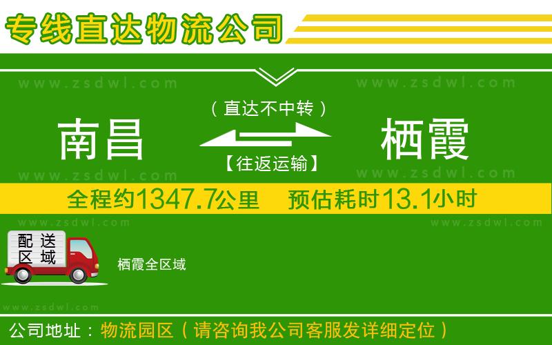 南昌到棲霞物流公司