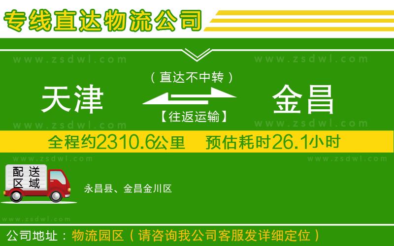 天津到金昌物流專線