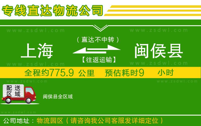 上海到閩侯縣物流專線