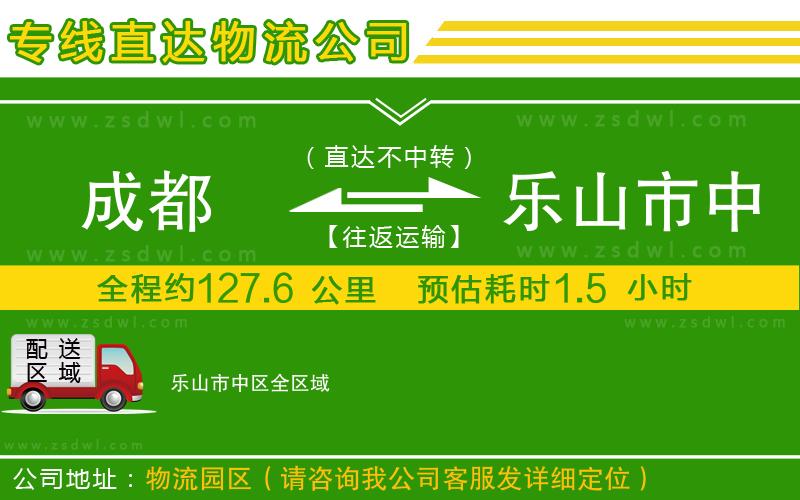 成都到樂山市中區(qū)物流專線