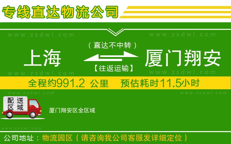 上海到廈門翔安區(qū)物流公司