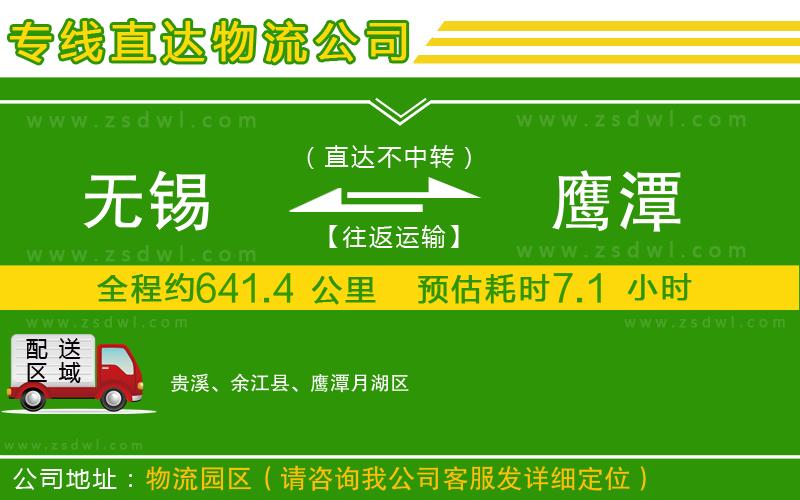 無錫到鷹潭物流專線