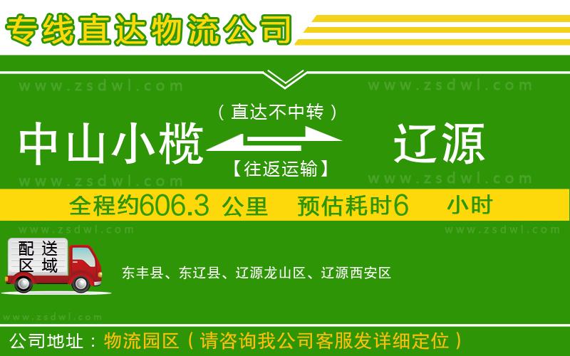 中山小欖到遼源物流專線