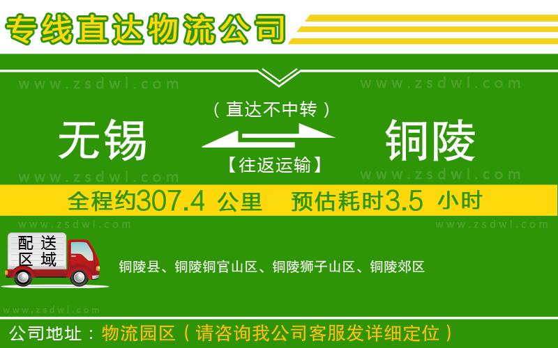 無錫到銅陵物流專線