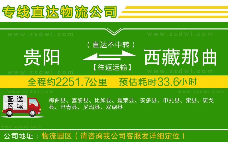 貴陽(yáng)到西藏那曲地區(qū)物流專線