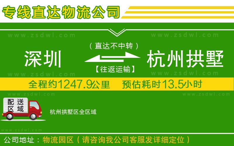 深圳到杭州拱墅區(qū)物流專線