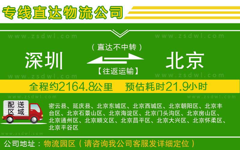 深圳到北京物流公司
