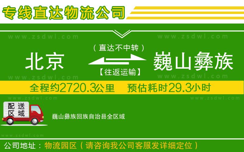 北京到巍山彝族回族自治縣物流專線