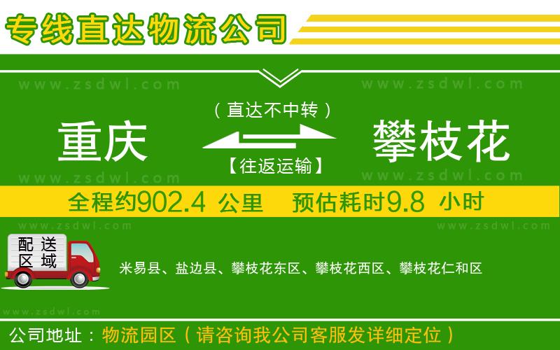 重慶到攀枝花物流專線