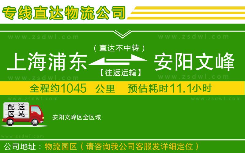 上海浦東區(qū)到安陽文峰區(qū)物流公司