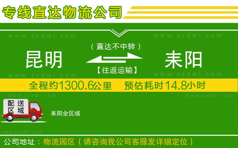 昆明到耒陽物流公司