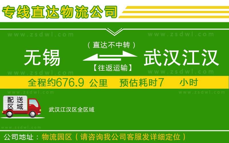 無(wú)錫到武漢江漢區(qū)物流公司