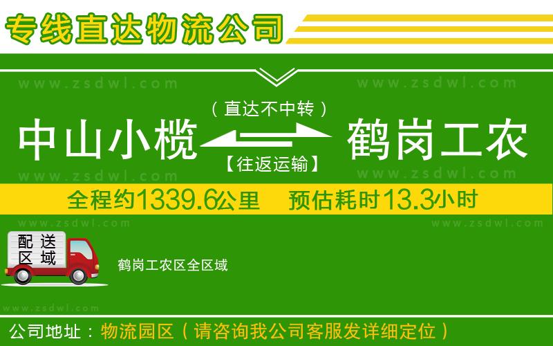 中山小欖到鶴崗工農(nóng)區(qū)物流專線
