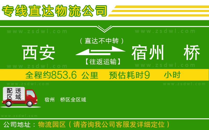西安到宿州埇橋區(qū)物流公司