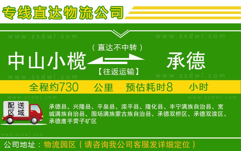 中山小欖到承德物流專線