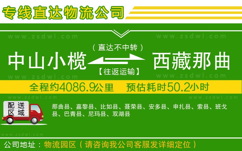 中山小欖到西藏那曲地區(qū)物流專線